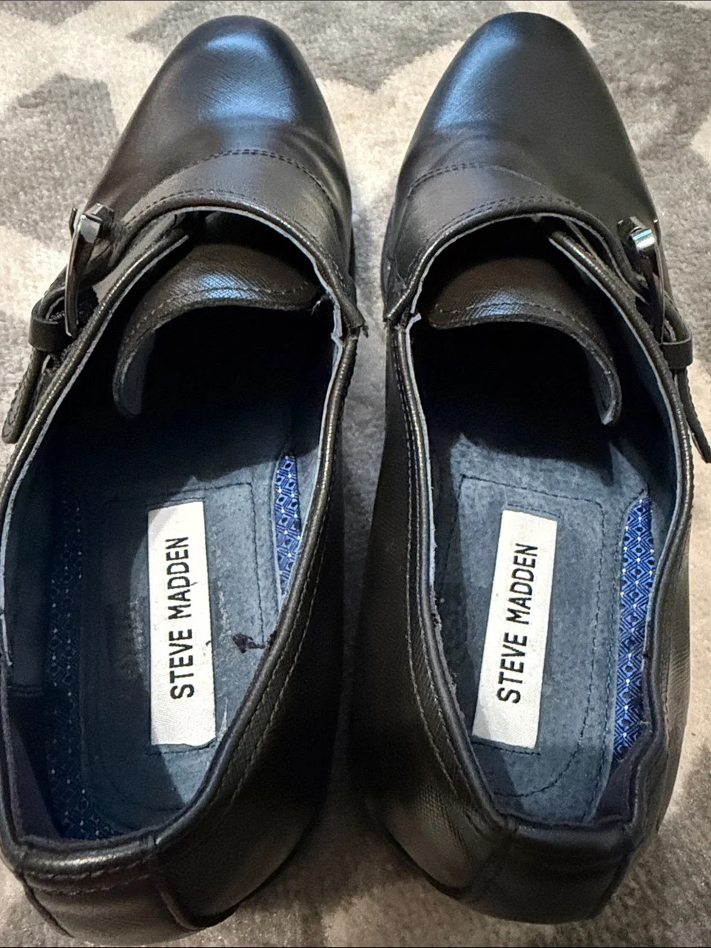 Men’s sz 11 black leather monk strap dress shoes